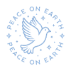 Paix sur terre colombe bleu