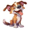 Cheerful Cartoon Dog