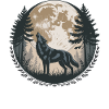 Howling Wolf Full Moon Forest Silhouette Trees