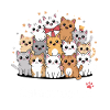 Groupe de chatons catastrophiques