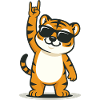 Tiger rocks loudly