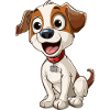 Chien animé chiot joyeux