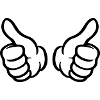 pouces levés main comme