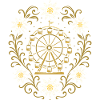 Ferris wheel & edelweiss - nostalgic festive design