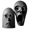 Expressive Skull Mask Illustration