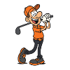 Cartoon Golfer - Male