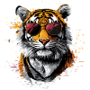 Tiger with sunglasses