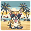 Chihuahua Beach Dog with Sunglasses