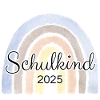 Schulkind Regenbogen Blau
