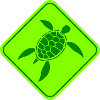 Turtle Danger Notice Sign Caution