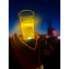 Luminescent beer glasses at sunset