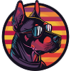 Doberman Dog Cool Comic