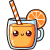 Kawaii Citrus Juice Mug Design