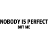 Nobody is perfect but me