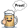 Chope de bière joyeuse « Cheers ! »