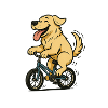 Chien à vélo