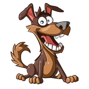 Verrückter Hund im Comic Style - Crazy Dog