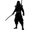 Double-armed ninja battle stance