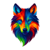 WPAP Polygon Style Animals Wolf