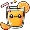 Kawaii Citrus Juice Illustration