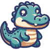 Smiling alligator
