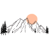 Sunlit Mountain Silhouette