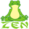 Frog doing yoga