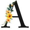 A Monogram, Floral, Personalizable