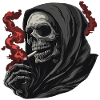 Grim Reaper with cigarette.