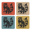 Stylish raccoon retro design