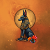 Anubis under the moonlight.