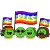Peas & Love – Funny Hippie Pun Design
