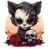 Cute Emo Gothic Kitten