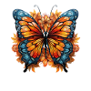 Butterfly with flowers