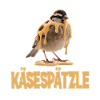 Käsespätzle Vogel Illustrative Humorous