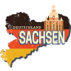 Saxony Germany Retro State Map
