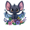 Playful Flower Bat