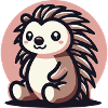 Hedgehog pink background