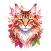 Maine Coon Cat Portrait
