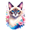 Portrait de chat siamois