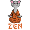 Cat doing yoga