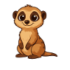 Mignon suricate dessin animé