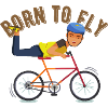 Né pour voler - Bicycle Cartoon