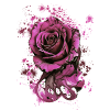rosa, rose,tinte,malerei,illustration