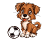 Soccer Dog with Charm