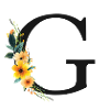 G Monogram, Floral, Personalizable