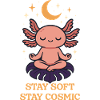 Meditierender Axolotl - Stay Cosmic Design