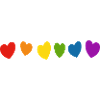 Rainbow hearts LGBT Pride
