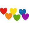 Rainbow hearts Pride