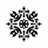 Intricate Black Snowflake Pattern